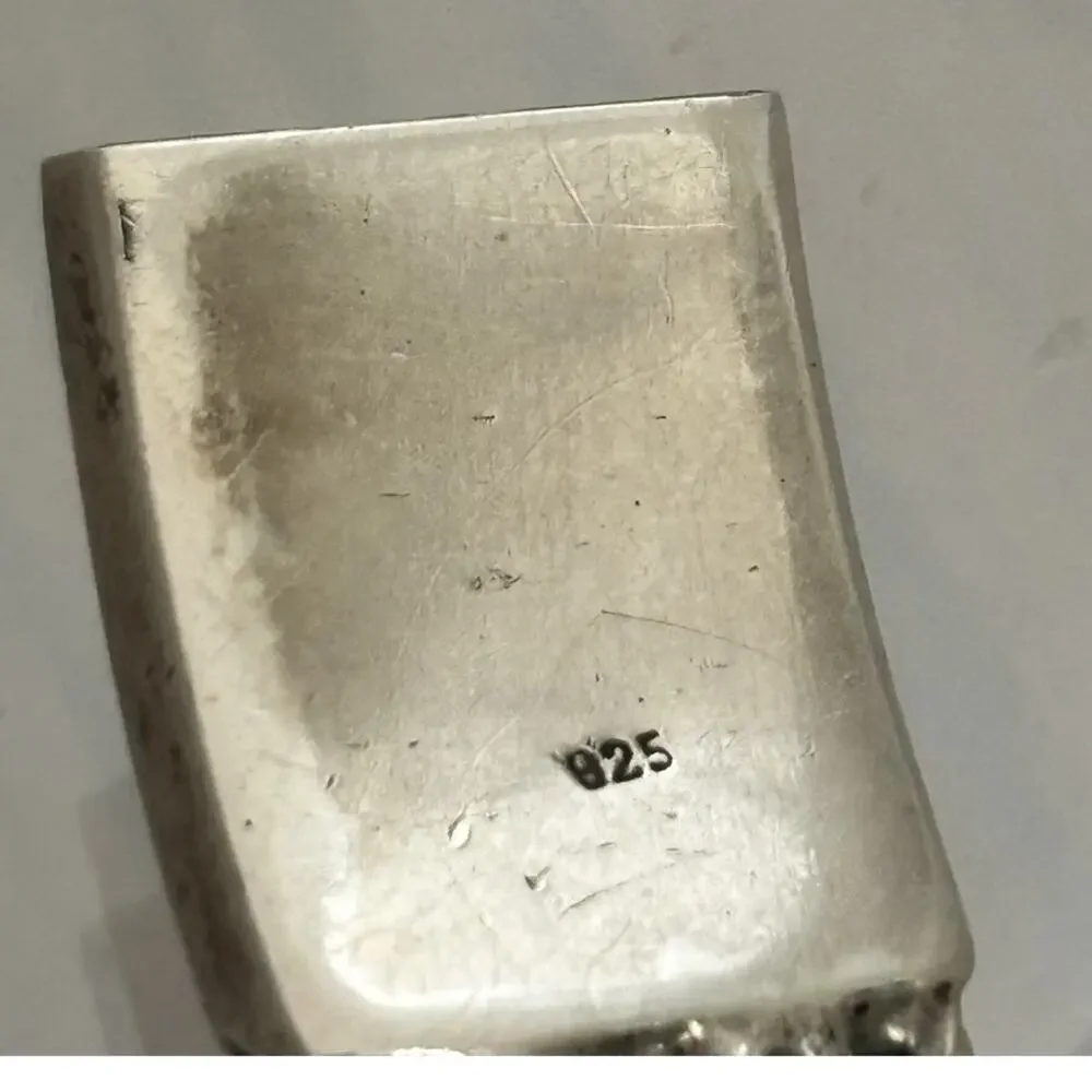 Vintage Sterling Silver Floral Clasp Braided 8” Bracelet 60g - Picture 2 of 7